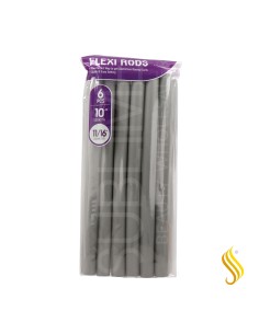 Red Kiss Flexi Rods 10" 11/16" 6 Piezas Pack Color Gris Rulos Flexibles